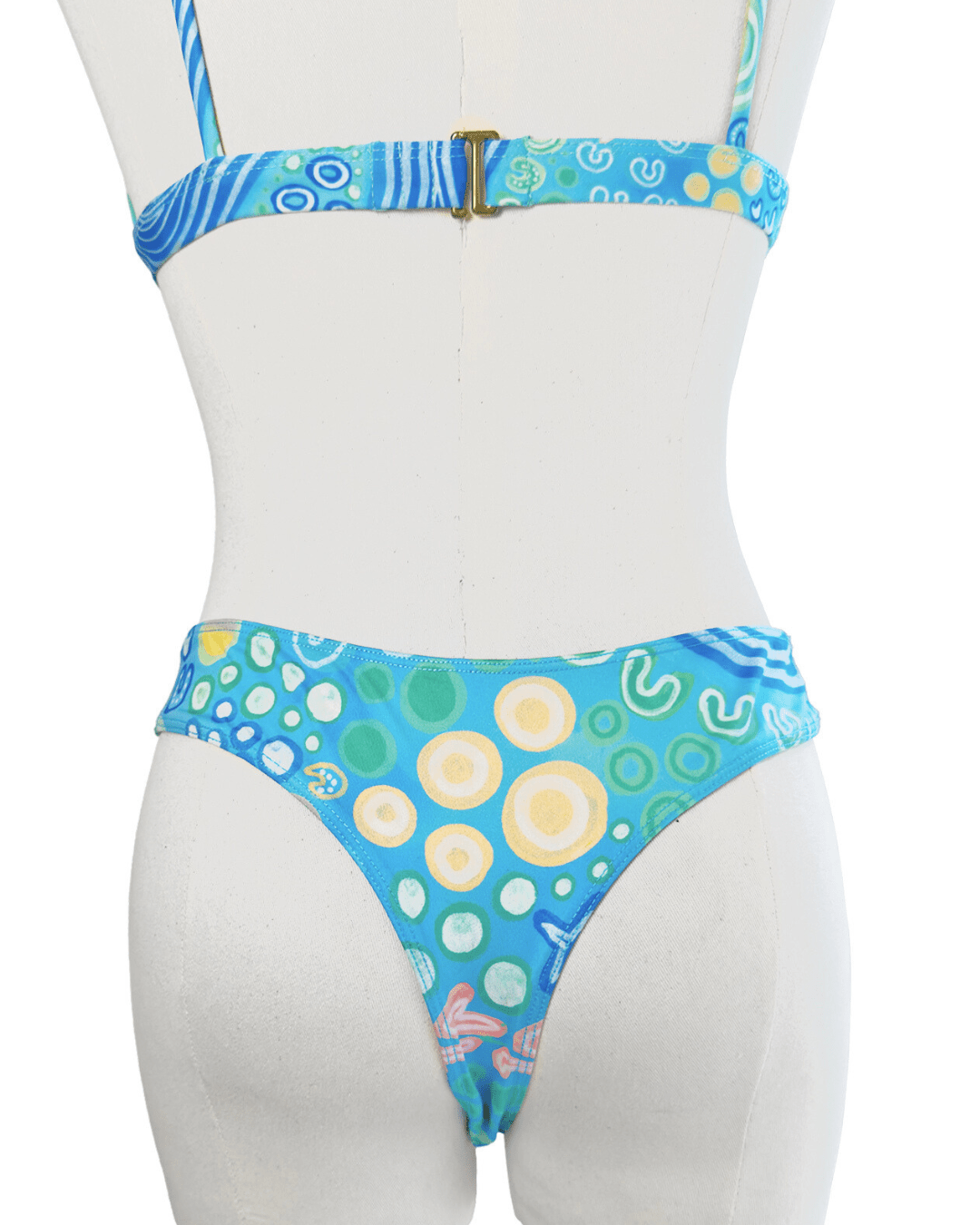 Bunurong country Thong Bikini Bottoms - Milpali bikini bottoms