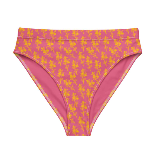 Conkerberry in Pink High - waisted Bikini Bottoms - Milpali