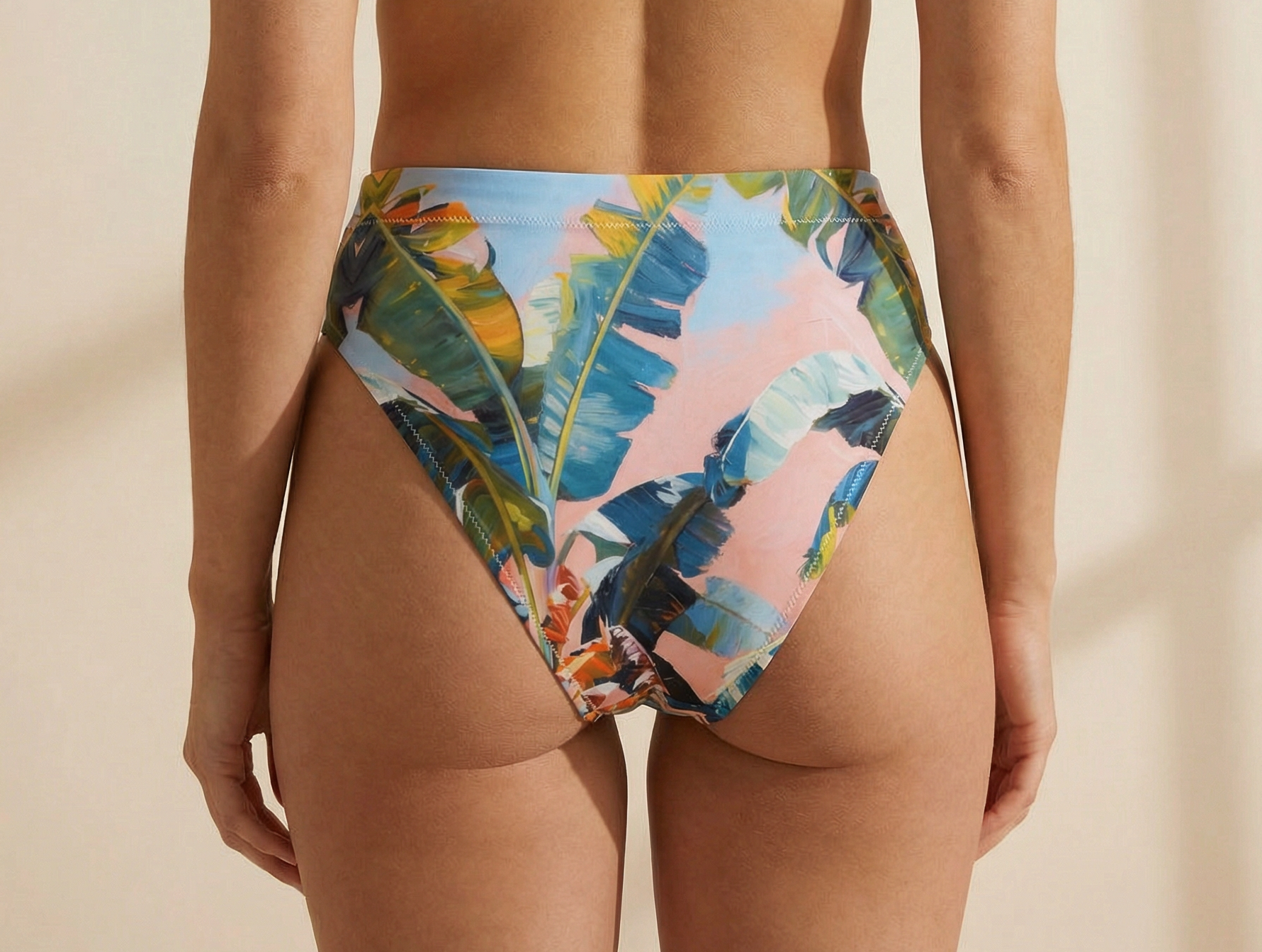 Canopy high-waisted bikini bottom