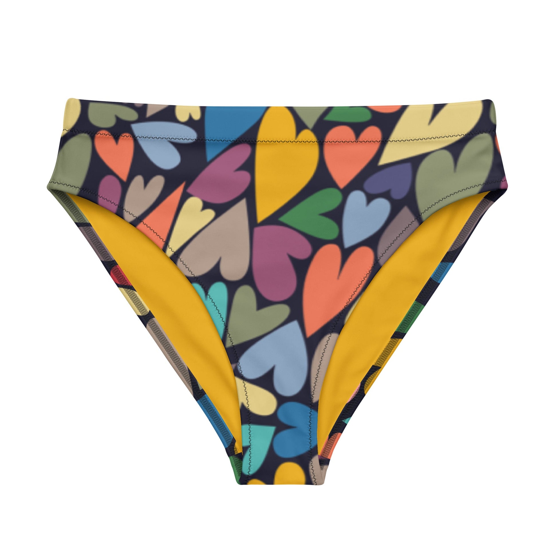 Heart Chase high - waisted bikini bottom - SALE - Milpali