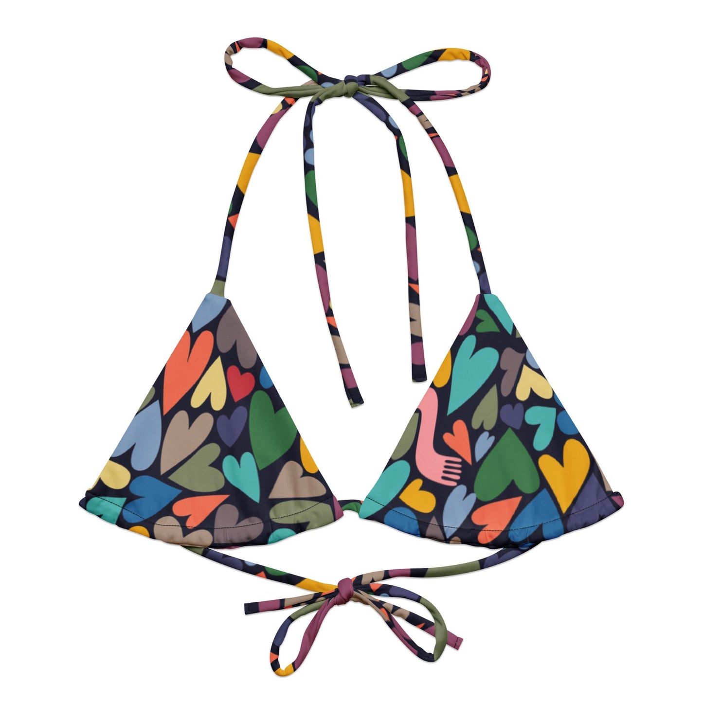 Heart Chase Triangle Bikini Top - SALE - Milpali Triangle Top
