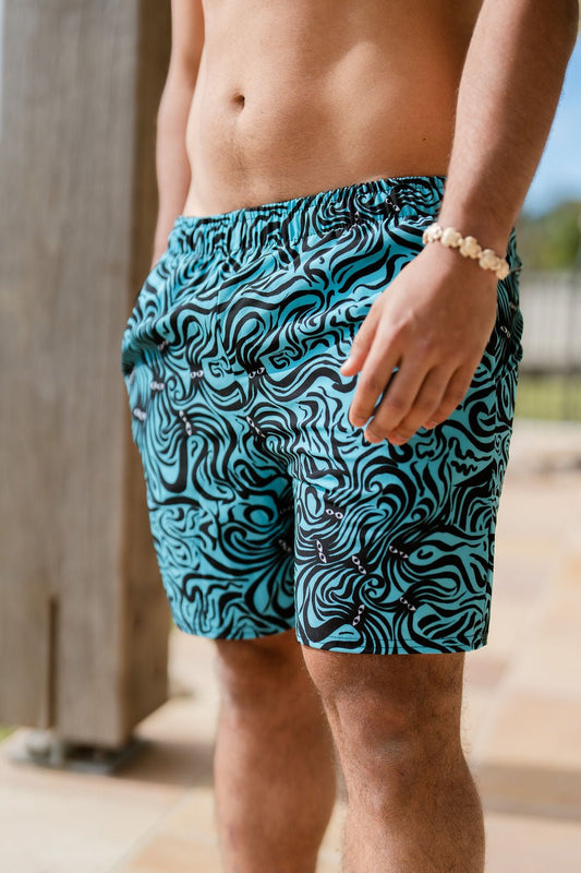 Underwater Groove Swim Shorts for Men - Milpali