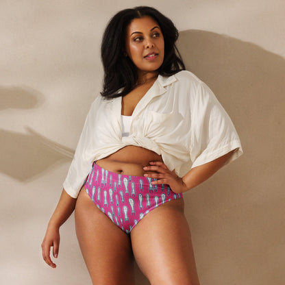 Ungud and Jiaa Dreaming high - waisted bikini bottom - Purple - Milpali