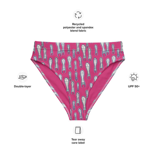 Ungud and Jiaa Dreaming high - waisted bikini bottom - Purple - Milpali