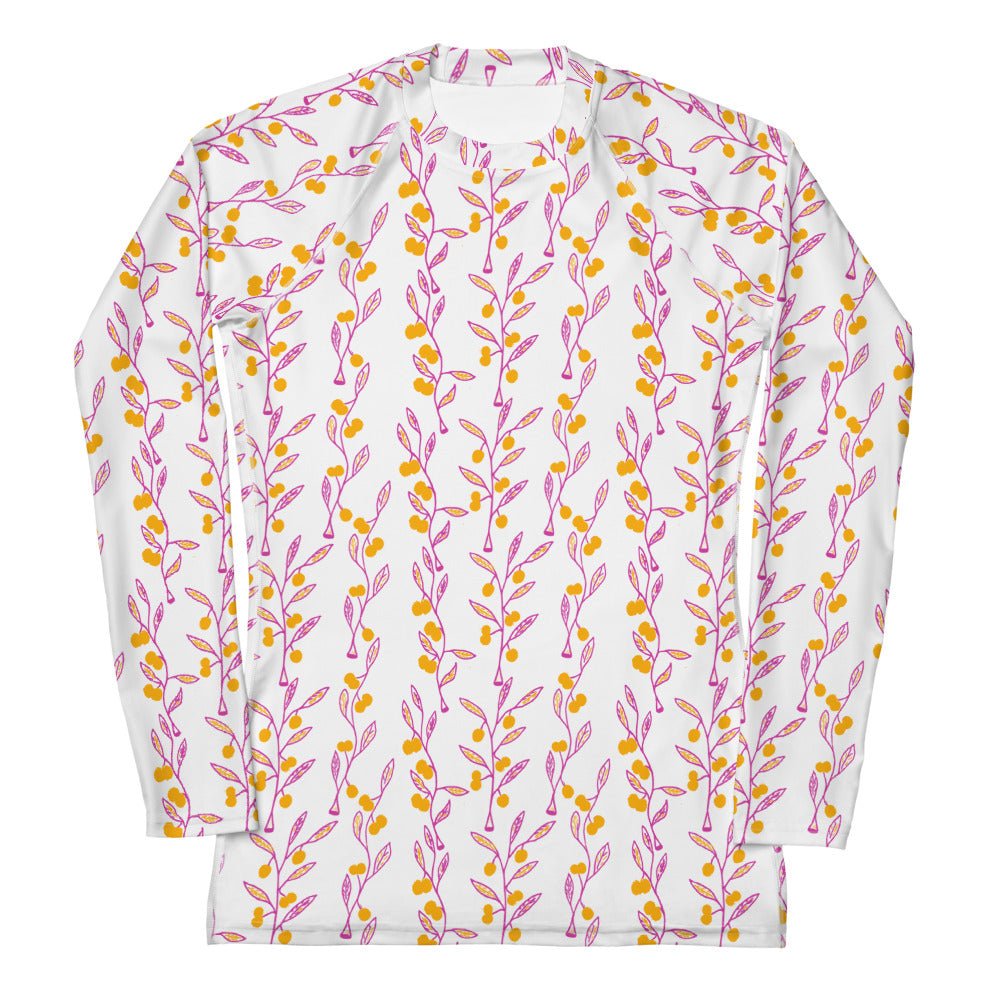 Wattle Tree Flower Women Long Sleeve Rash Guard - Milpali