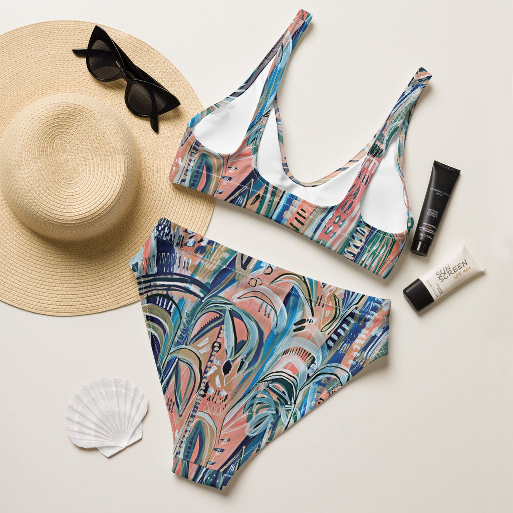 Beach Oasis - 2 piece women's swimsuit separates-Carley Bourne-PaletTheory