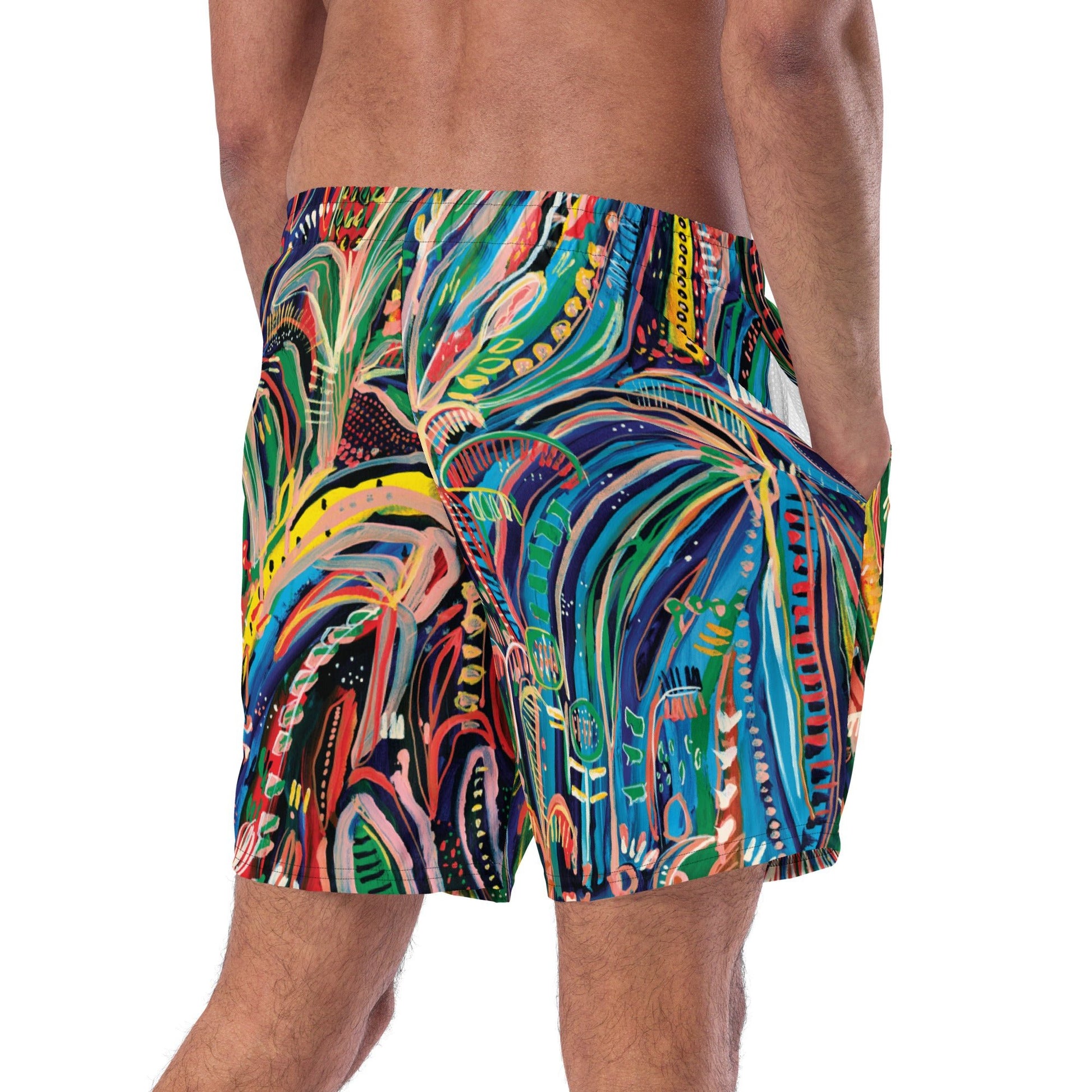 Club Tropicana Men's swim trunks-Carley Bourne-PaletTheory