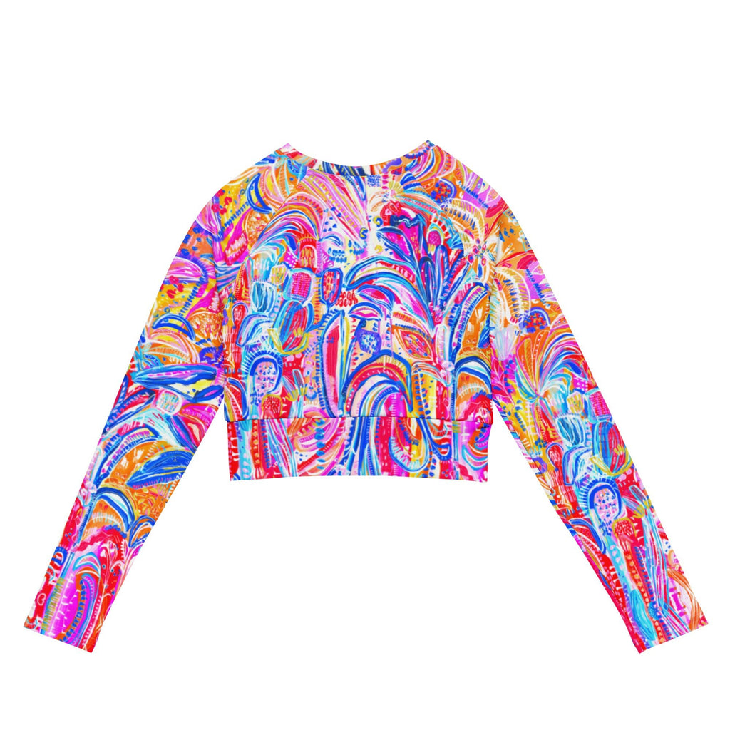 Floral Delight - Long-sleeve Crop Rashguard women-SALE-Carley Bourne-PaletTheory