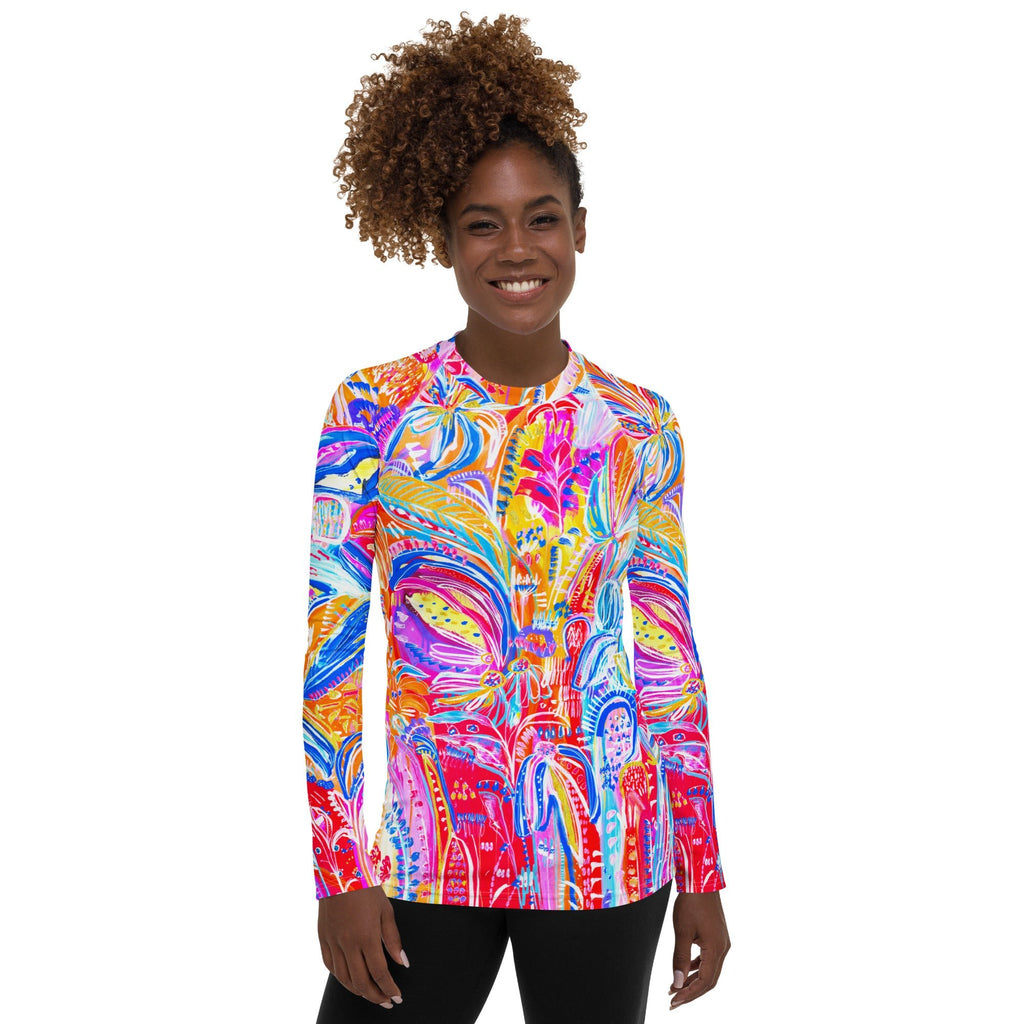 Floral Delight - Long-sleeve Rashguard women-Carley Bourne-PaletTheory
