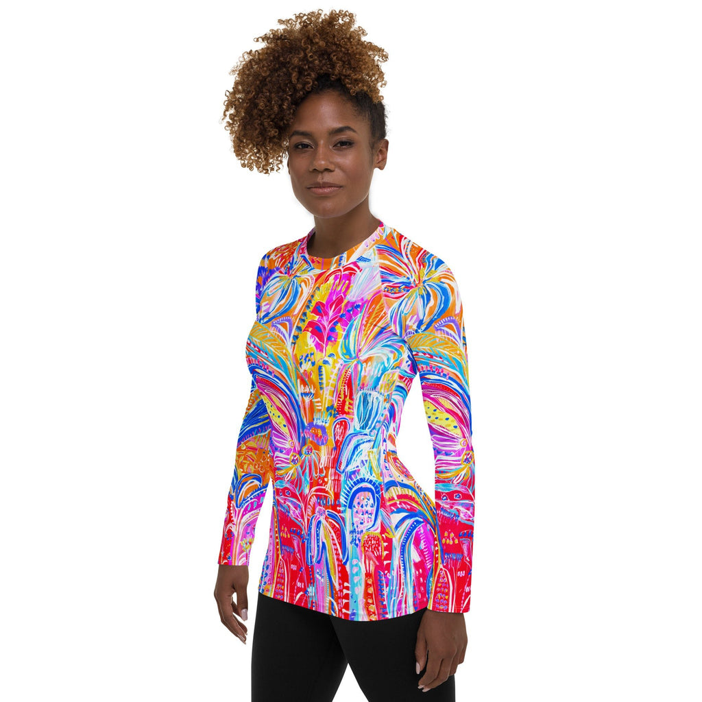 Floral Delight - Long-sleeve Rashguard women-Carley Bourne-PaletTheory