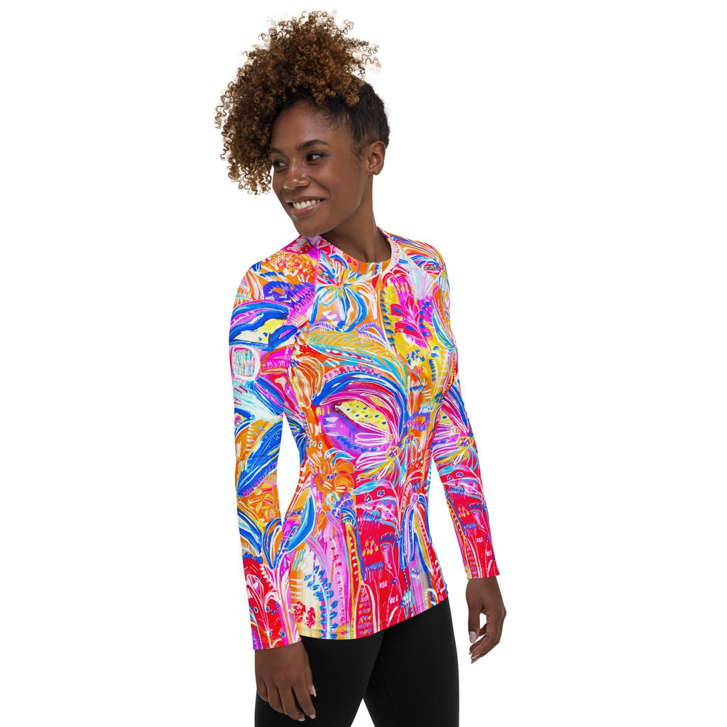 Floral Delight - Long-sleeve Rashguard women-Carley Bourne-PaletTheory